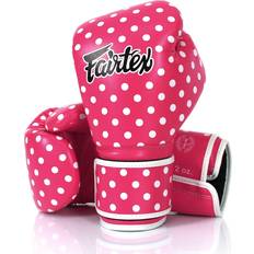 Fairtex Martial Arts Fairtex Microfibre Boxing Gloves Muay Thai Boxing BGV14P Pink Polka Dots 10oz