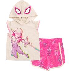 Children's Clothing Marvel Spidey and His Amazing Friends Ghost-Spider Toddler Girls Cosplay Tank Top and Dolphin Active French Terry Shorts 3T