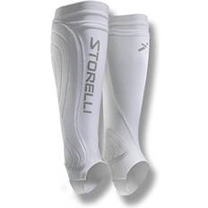 Soccer Storelli BodyShield Leg Guards Protective Soccer Shin Guard Holders Enhanced Lower Leg and Ankle Protection White