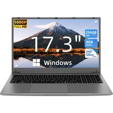 Linux Laptops SGIN 17 Inch Laptop, 8GB RAM 256GB SSD Laptops with IPS Full HD, Intel Celeron Quad Core J4105, Mini HDMI, Webcam, Dual Wi-Fi, Buletooth 4.2, 2xUSB 3.0, Expandable Storage 512GB TF