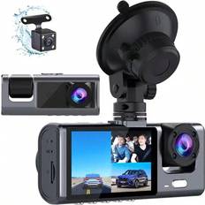 Car Care & Vehicle Accessories Shein Channel Dash Cam Front And Rear Inside P Dash Camera For Cars Dashcam Three Way Triple