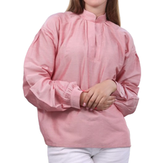 Dame - Høy krage Bluser Balder Norway Silk Shirt - Light Pink