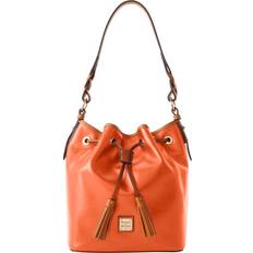 Orange Crossbody Bags Dooney & Bourke Handbag, Wexford Leather Tasha Drawstring Coral