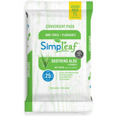 Simpleaf Brands Flushable Wipes, 25 Count, Aloe Vera 25-pack