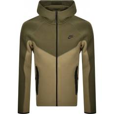 Nike Sportswear Tech Fleece Windrunner Zip Up Hoodie For Men - Neutral Olive/Medium Olive/Black