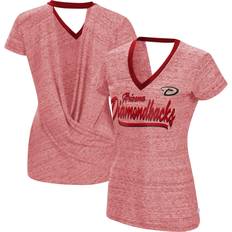 Touch Women's Red Arizona Diamondbacks Halftime Back Wrap Top V-Neck T-Shirt