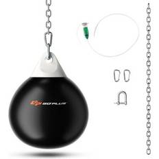Costway Pound Heavy Punching Water Aqua Bag with Adjustable Metal Chain-Black