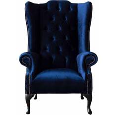 JV Furniture Chesterfield Sofa Couch Blue Sessel 133cm