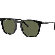 Ray-Ban Unisex Sunglasses Ray-Ban Rb2210 Black Frame Green Lenses Polarized 53-21