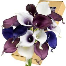 Purple Flowers Flowers for Weddings Real Touch Calla Lily Purple Delight Mix Cut Flowers 15