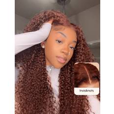 UNice 7x5-150% Pre Everything Glueless Lace Curly Wig 14 inch Reddish Brown
