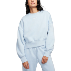 Sweatshirts - Women Sweaters Nike Sportswear Phoenix Fleece Women's Over Oversized Crew Neck Sweatshirt - Light Armory Blue/Sail