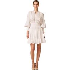 Dame - Hvite Kjoler byTiMo Cotton Slub Mini Dress Perfect White