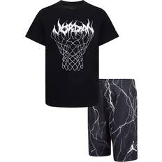 Girls Other Sets Children's Clothing Nike Kid's Jordan MJ Sport SS T-shirt & Shorts Set - Black (85C996-023)