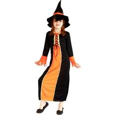 Jxzom Kid's Halloween Dress with Bandage + High Witch Hat