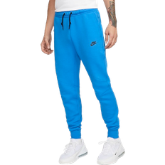 Baumwolle - Herren Hosen Nike Sportswear Tech Fleece Sweatpants Men - Light Photo Blue/Black