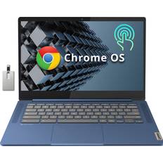 Lenovo IdeaPad Slim 3 Chromebook, 14″ FHD IPS Anti-GlareTouchscreen, MediaTek Kompanio 520 CPU, 4GB LPDDR4X, 64GB eMMC, Webcam, Regular Keyboard, WiFi6, Chrome OS, Abyss Blue, 128GB Hotface USB Card