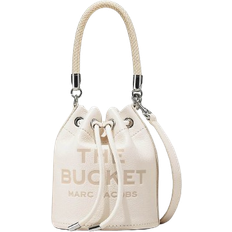 Leather Bucket Bags Marc Jacobs The Leather Bucket Bag - Cotton/Silver