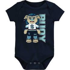 Children's Clothing Outerstuff Newborn and Infant Boys and Girls Deep Sea Blue Seattle Kraken Mascot Cheer Bodysuit Deep Sea Blue