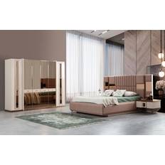 Betten-Sets JVMoebel Schlafzimmer komplett 4tlg Betten-Sets