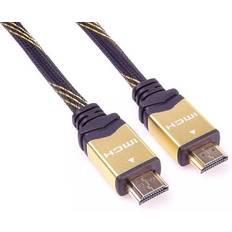 PremiumCord Gold HDMI High Speed + Ethernet-Kabel v1.4, geflochten, vergoldete