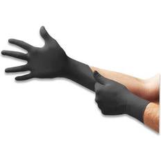Ansell Microflex MidKnight Powder-Free Nitrile Gloves Black 100/Box MK296XXL