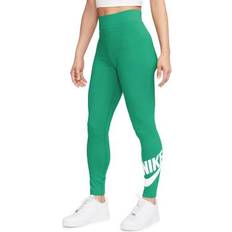 Nike Sportswear Classics Women's High Waisted Graphic Leggings - Stadium Green/White
