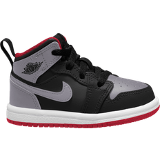 Children's Shoes Nike Jordan 1 Mid TD - Black/Fire Red/White/Cement Grey