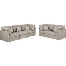 Living room sofa set Lilola Home LHF-89820-5 Beige 95.3" 6 Seater
