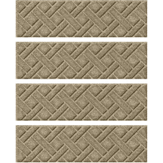 Polyester Stair Carpets WaterHog Lattice 8.5"x30" Brown