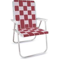 Lawn Chair USA Burgundy & White Classic