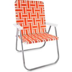 Lawn Chair USA Orange and White Stripe Magnum