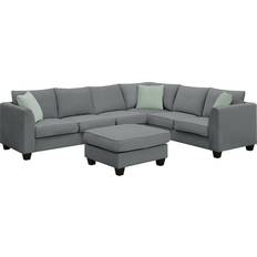 Fabric Sofas Bed Bath & Beyond OSPZ-GS008210AAG Grey 112" 6 Seater