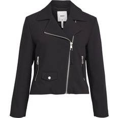 Object Faux Leather Biker Jacket - Black