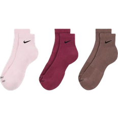 Reinforcement Clothing Nike Everyday Plus Cushioned Training Ankle Socks 3-pack - Pink/Rosewood/Plum
