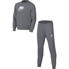 Jungen Tracksuits Nike Junior Sportswear Crew Tracksuit - Smoke Grey/White/White
