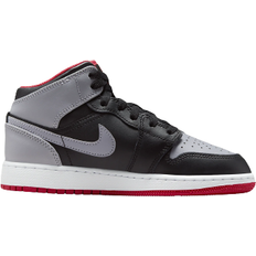 Children's Shoes Nike Air Jordan 1 Mid GS - Black/Fire Red/White/Cement Grey