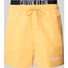 Orange Bademode Calvin Klein Badeshorts mit doppeltem Bund Intense Power