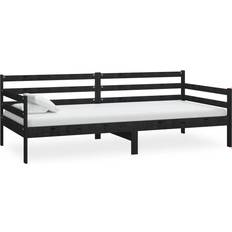 vidaXL Day Bed Black Sofa 204cm 2-seter