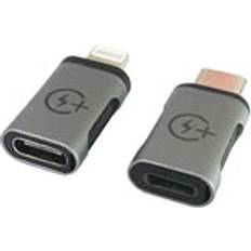 Usb c kabel Nördic USBC-N1502 USB C/ Lightning - Lightning/ USB C M-F Adapter Kit