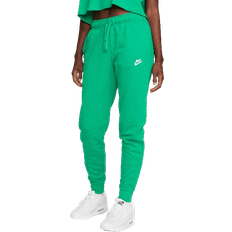 Sweatpants - Women Nike Sportswear Club Fleece Women's Mid-Rise Joggers - Stadium Green/White