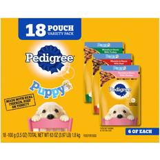 Pedigree Pouch Puppy Soft Wet Dog Food 18-Count Variety Pack