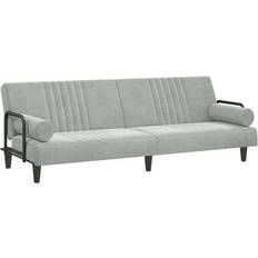 Sperrholz Sofas vidaXL Sofa Bed With Armrests Light Grey Sofa 205cm Zweisitzer
