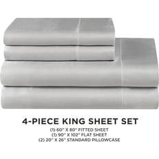 King Bed Sheets Juicy Couture Silk Satin Bed Sheet Gray (274.3x259.1)