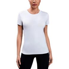 Shein Yoga Basic Breathable & Comfortable Round Neck Short Sleeve Athletic T-Shirt