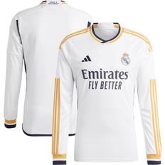 Adidas Game Jerseys adidas 2023-24 Real Madrid Men's Stadium Home Long-Sleeve Jersey