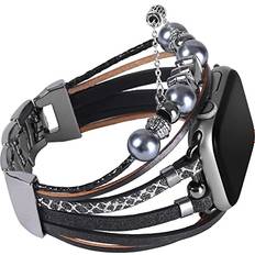 Boho Glitter Bracelet Jewelry Multilayer Warp for iwatch Series SE/7/6/5/4/3/2/1