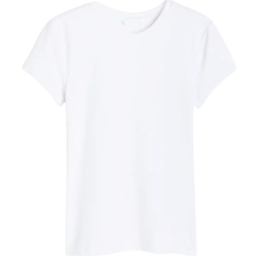 Polyamid Oberteile H&M Figure Hugging T-shirt - White