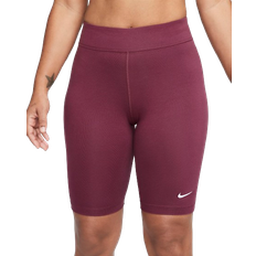 Nike Women's Sportswear Essential Mid Rise 10" Biker Shorts - Rosewood/White