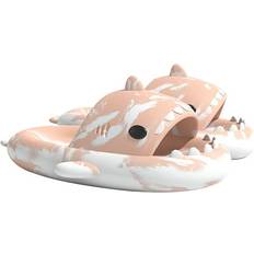 VREKEF Shark Sandals Slides - Pink White